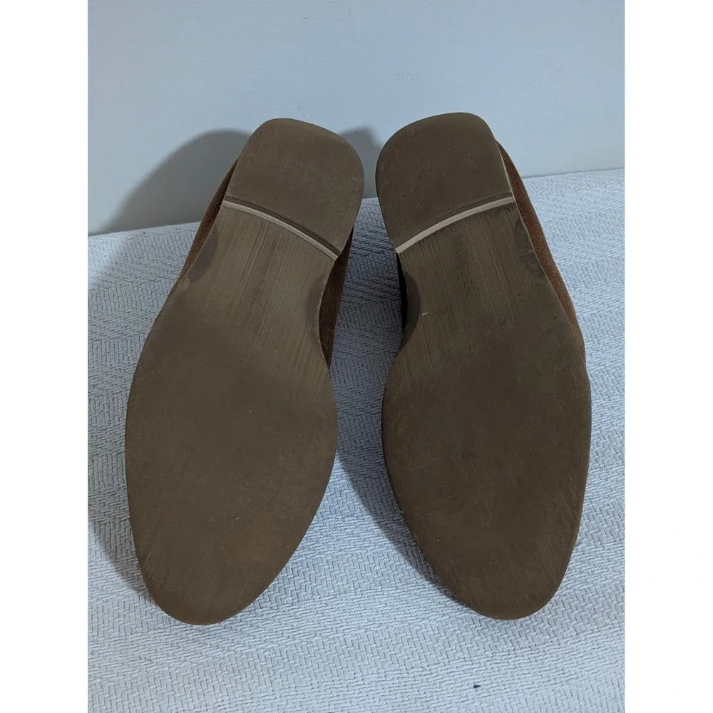 Indigo Rd Women's Brown Faux Suede Pointed Toe Slip On Loafer Flats Shoes Sz 8